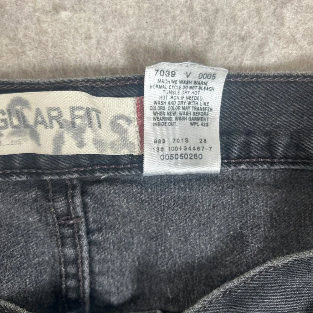 Levi's 505 Regular Fit Mens Jeans Black Size 34x32 Denim Y2K‎ VTG